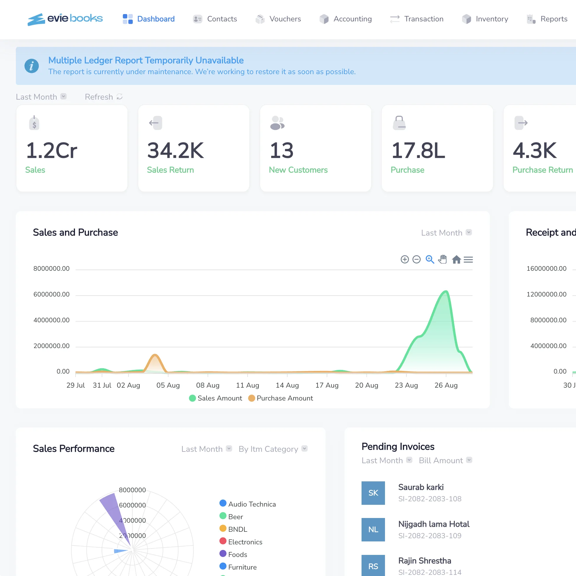Evie - Cloud ERP, Books & Billing